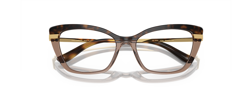 Dolce&Gabbana DG3325 Havana On Transparent Brown Frames Dolce&Gabbana DG3325 Havana On Transparent Brown Frames