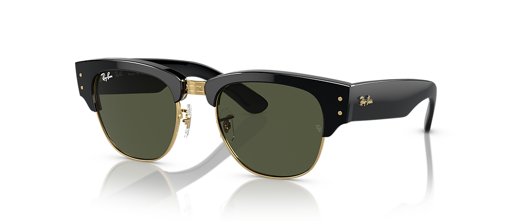 Ray-Ban RB0316S Mega Clubmaster Black On Gold Sunglasses Ray-Ban RB0316S Mega Clubmaster Black On Gold Sunglasses
