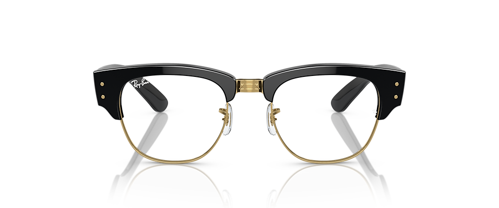 Ray-Ban RB0316V Mega Clubmaster Optics Black On Gold Frames
