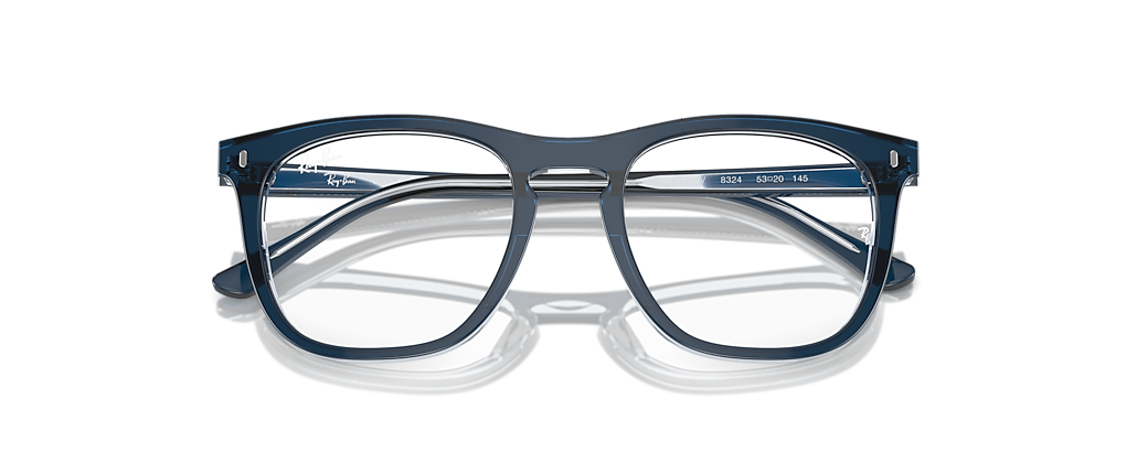 Ray-Ban RB2210V Optics Blue On Transparent Blue Frames