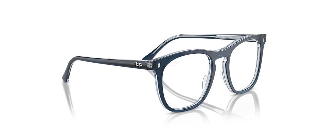 Ray-Ban RB2210V Optics Blue On Transparent Blue Frames