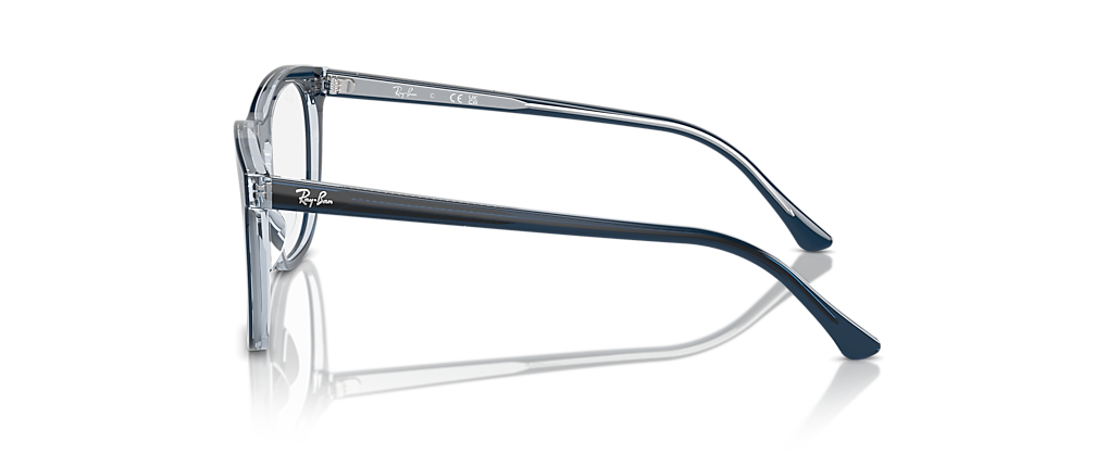 Ray-Ban RB2210V Optics Blue On Transparent Blue Frames