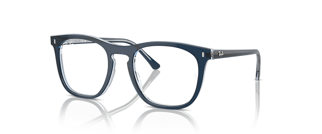 Ray-Ban RB2210V Optics Blue On Transparent Blue Frames
