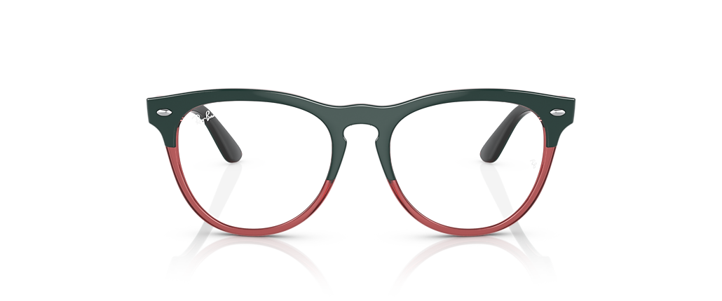 Ray-Ban RB4471V Iris Optics Dark Green On Transparent Light Red Frames