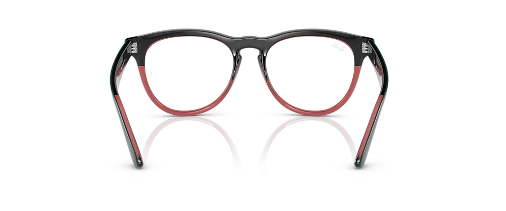 Ray-Ban RB4471V Iris Optics Dark Green On Transparent Light Red Frames