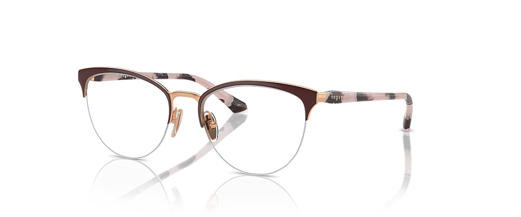 Vogue Eyewear VO4304 Top Bordeaux/Rose Gold Frames Vogue Eyewear VO4304 Top Bordeaux/Rose Gold Frames