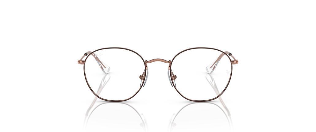 Ray-Ban RB9572V Rob Optics Kids Brown On Rose Gold Frames