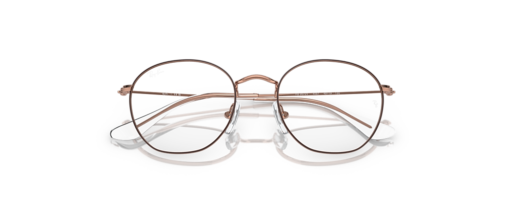 Ray-Ban RB9572V Rob Optics Kids Brown On Rose Gold Frames