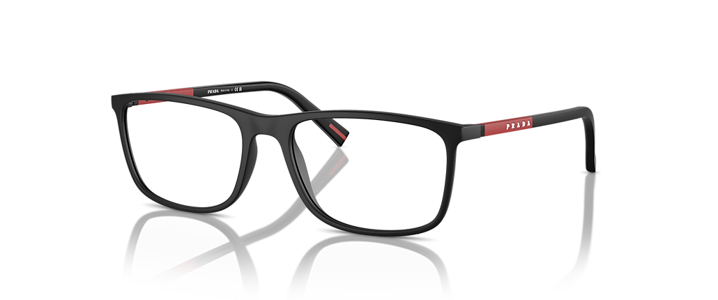 Prada Linea Rossa PS 03QV Black Rubbered Frames