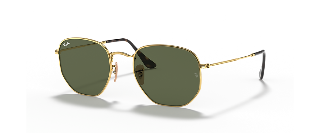 Ray-Ban RB3548N Hexagonal Flat Lenses Arista Gold Sunglasses Ray-Ban RB3548N Hexagonal Flat Lenses Arista Gold Sunglasses