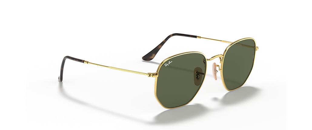 Ray-Ban RB3548N Hexagonal Flat Lenses Arista Gold Sunglasses Ray-Ban RB3548N Hexagonal Flat Lenses Arista Gold Sunglasses