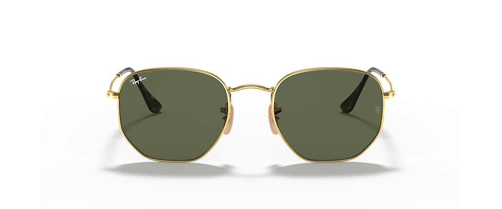 Ray-Ban RB3548N Hexagonal Flat Lenses Arista Gold Sunglasses Ray-Ban RB3548N Hexagonal Flat Lenses Arista Gold Sunglasses