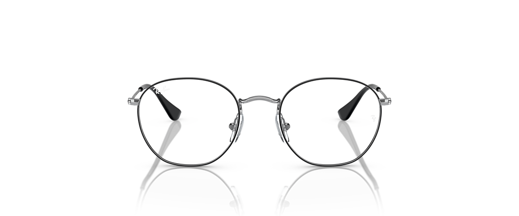 Ray-Ban RB9572V Rob Optics Kids Black On Silver Frames Ray-Ban RB9572V Rob Optics Kids Black On Silver Frames