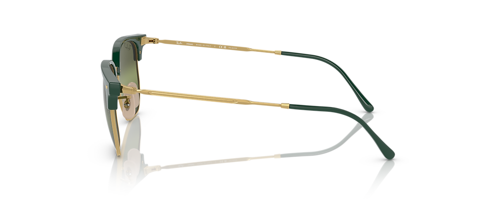 Ray-Ban RB4416F New Clubmaster Green On Gold Sunglasses