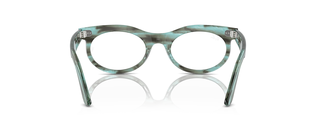 Ray-Ban RB2242VF Wayfarer Oval Optics Striped Transparent Green Frames Ray-Ban RB2242VF Wayfarer Oval Optics Striped Transparent Green Frames