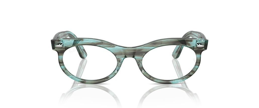 Ray-Ban RB2242VF Wayfarer Oval Optics Striped Transparent Green Frames Ray-Ban RB2242VF Wayfarer Oval Optics Striped Transparent Green Frames