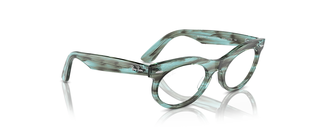 Ray-Ban RB2242VF Wayfarer Oval Optics Striped Transparent Green Frames Ray-Ban RB2242VF Wayfarer Oval Optics Striped Transparent Green Frames