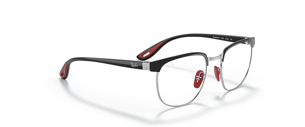 Ray-Ban RB3698VM Scuderia Ferrari Collection Black On Silver Frames