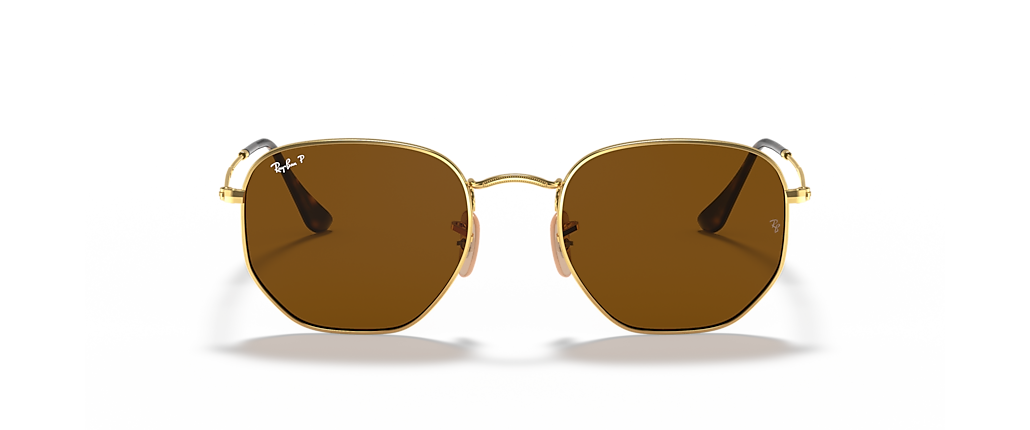 Ray-Ban RB3548N Hexagonal Flat Lenses Arista Gold Sunglasses Ray-Ban RB3548N Hexagonal Flat Lenses Arista Gold Sunglasses