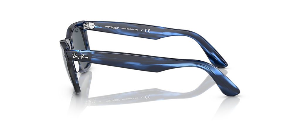 Ray-Ban RB2140 Original Wayfarer Bio-Based Striped Blue Sunglasses Ray-Ban RB2140 Original Wayfarer Bio-Based Striped Blue Sunglasses