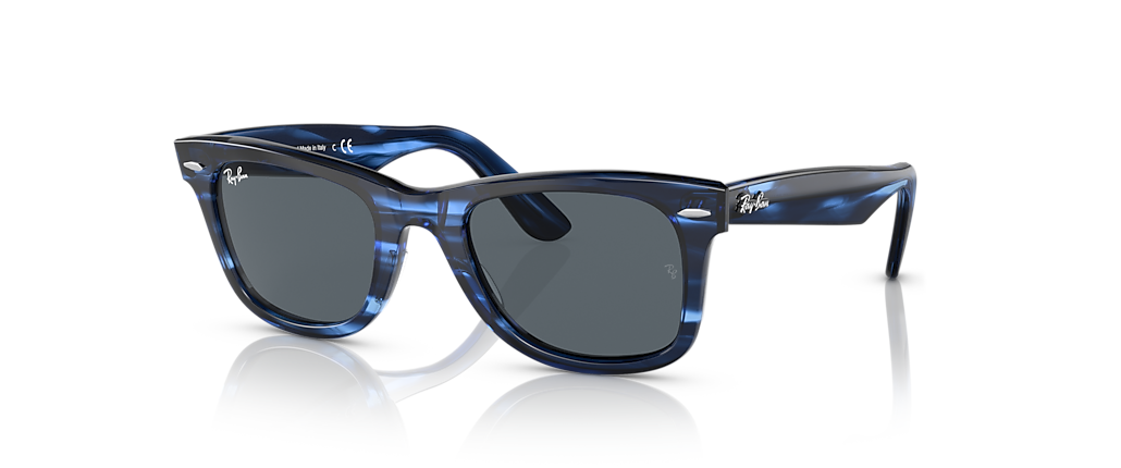 Ray-Ban RB2140 Original Wayfarer Bio-Based Striped Blue Sunglasses Ray-Ban RB2140 Original Wayfarer Bio-Based Striped Blue Sunglasses