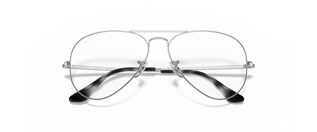 Ray-Ban RB6489 Aviator Optics Silver Frames Ray-Ban RB6489 Aviator Optics Silver Frames