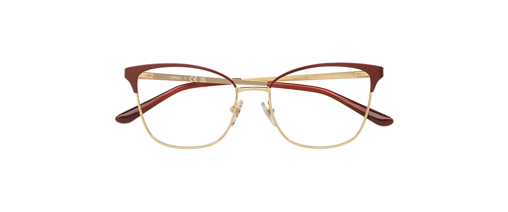 OPSM OP1010 Shiny Gold/Red Ciliary Frames