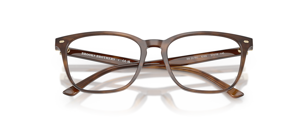 Brooks Brothers BB2076U Brown Horn Frames