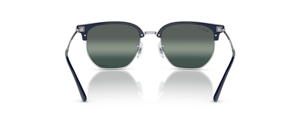 Ray-Ban RB4416 New Clubmaster Blue On Silver Sunglasses Ray-Ban RB4416 New Clubmaster Blue On Silver Sunglasses