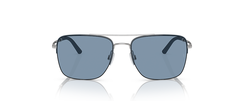 Oliver Peoples OV1343S R-2 Blue Ash/Brushed Silver Sunglasses Oliver Peoples OV1343S R-2 Blue Ash/Brushed Silver Sunglasses