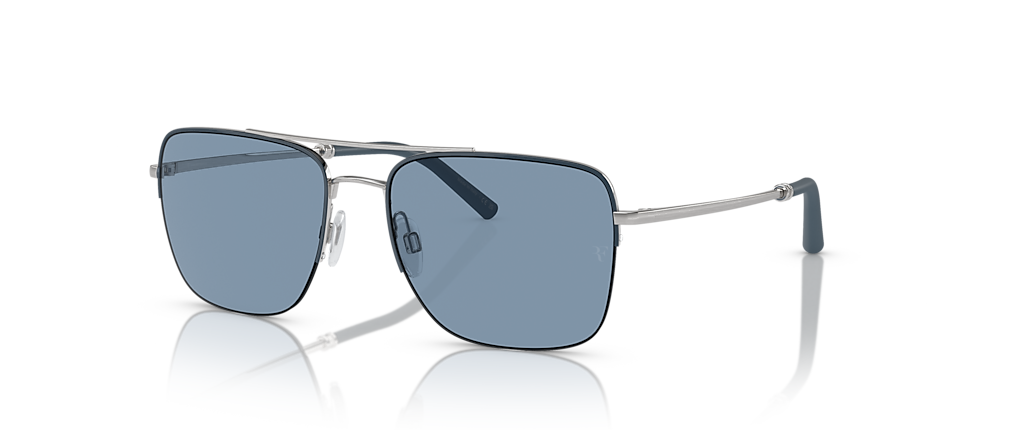 Oliver Peoples OV1343S R-2 Blue Ash/Brushed Silver Sunglasses Oliver Peoples OV1343S R-2 Blue Ash/Brushed Silver Sunglasses