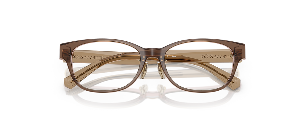 Tiffany & Co. TF2263D Brown Transparent On Pink Frames