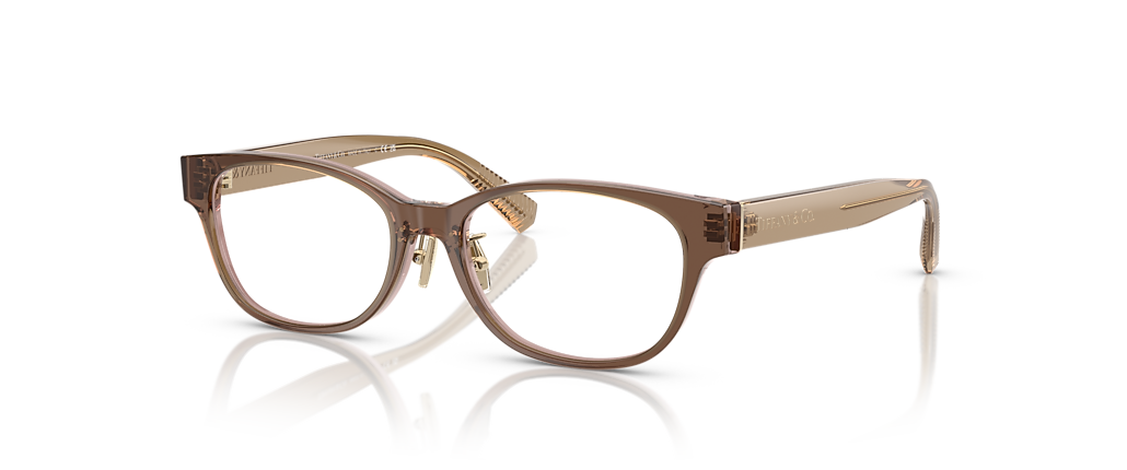 Tiffany & Co. TF2263D Brown Transparent On Pink Frames