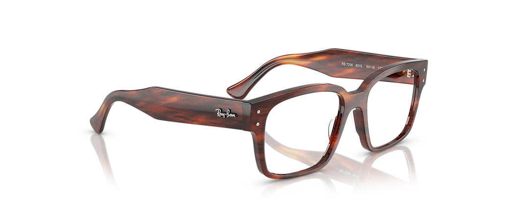 Ray-Ban RB7256 Laurene Optics Bio-Based Striped Havana Frames