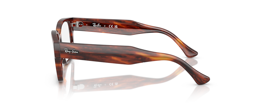 Ray-Ban RB7256 Laurene Optics Bio-Based Striped Havana Frames