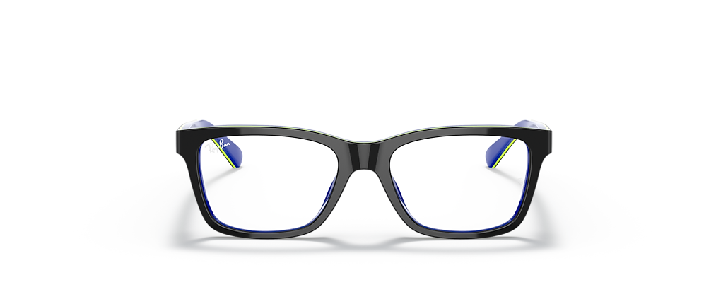 Ray-Ban RB1536 Optics Kids Dark Grey On Blue Frames Ray-Ban RB1536 Optics Kids Dark Grey On Blue Frames
