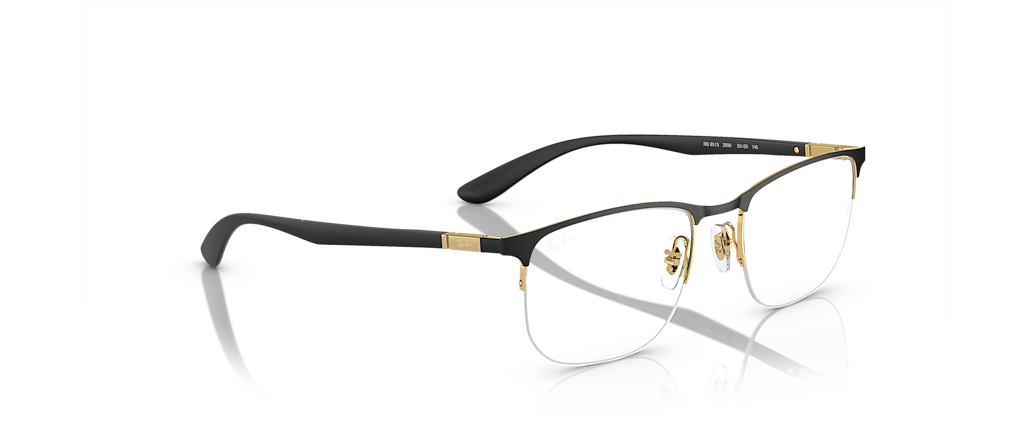 Ray-Ban RB6513 Optics Black On Gold Frames