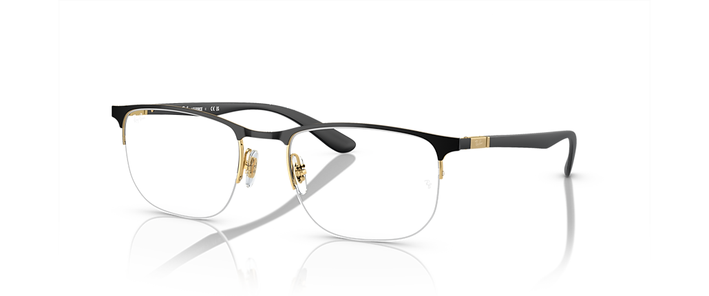 Ray-Ban RB6513 Optics Black On Gold Frames