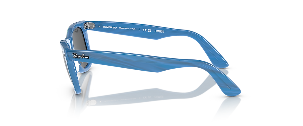 Ray-Ban RB2140 Original Wayfarer Change Photo Striped Blue Sunglasses