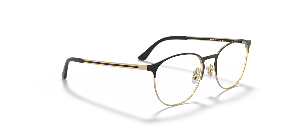 Ray-Ban RB6375 Optics Black On Gold Frames Ray-Ban RB6375 Optics Black On Gold Frames
