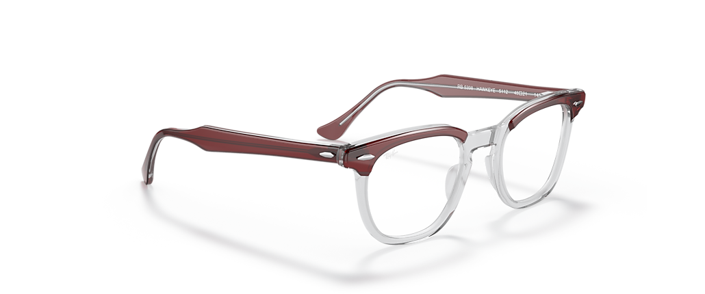 Ray-Ban RB5398 Hawkeye Optics Bordeaux On Transparent Frames Ray-Ban RB5398 Hawkeye Optics Bordeaux On Transparent Frames