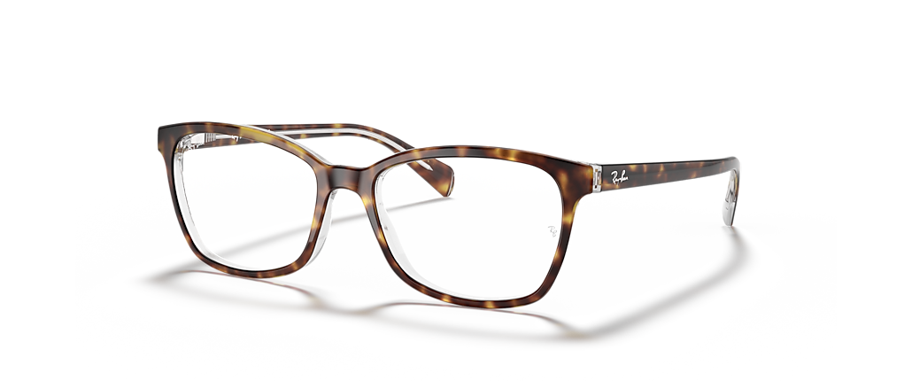 Ray-Ban RB5362 Optics Havana On Transparent Frames
