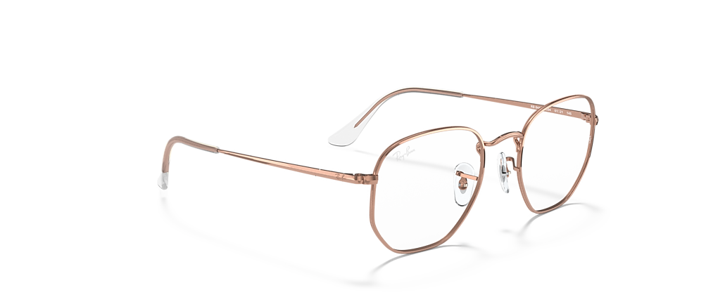 Ray-Ban RB6448 Hexagonal Optics Rose Gold Frames Ray-Ban RB6448 Hexagonal Optics Rose Gold Frames