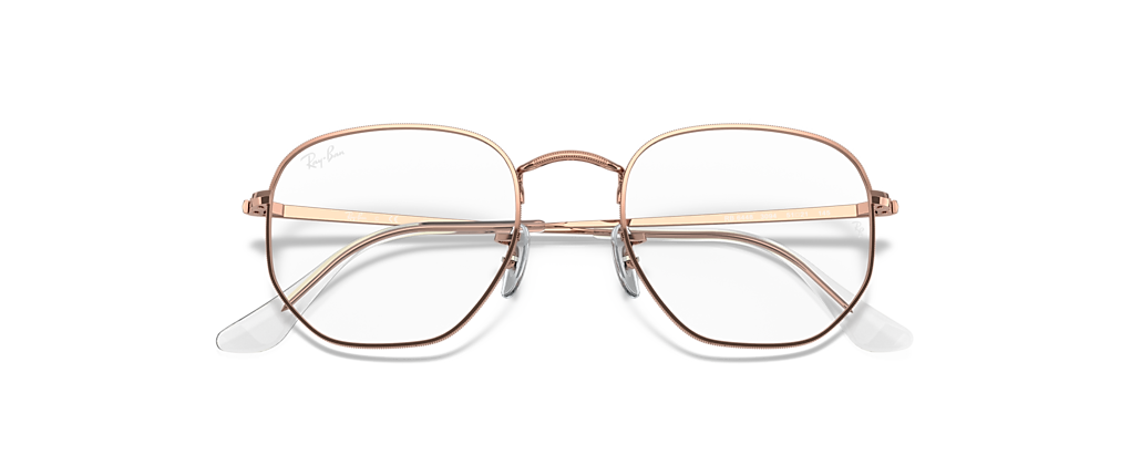 Ray-Ban RB6448 Hexagonal Optics Rose Gold Frames Ray-Ban RB6448 Hexagonal Optics Rose Gold Frames