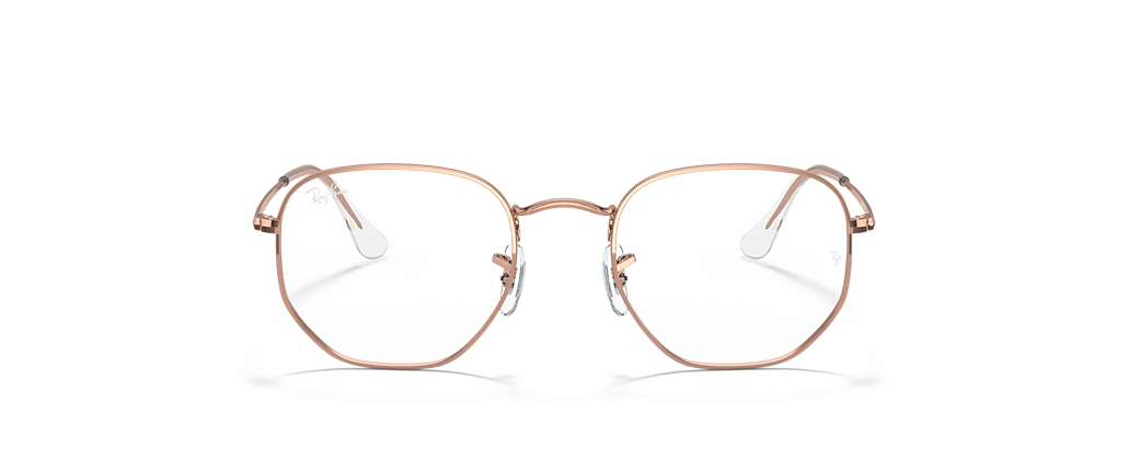 Ray-Ban RB6448 Hexagonal Optics Rose Gold Frames Ray-Ban RB6448 Hexagonal Optics Rose Gold Frames