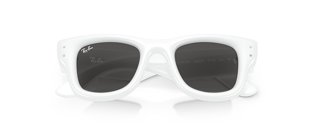 Ray-Ban RB4940B Wayfarer Puffer Crystal Edition  White & Strass Sunglasses