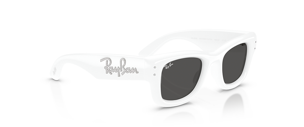 Ray-Ban RB4940B Wayfarer Puffer Crystal Edition  White & Strass Sunglasses