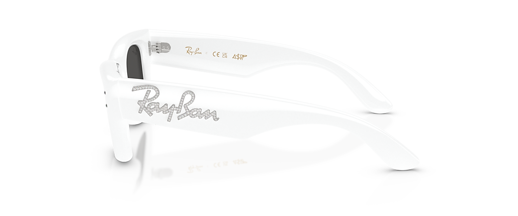 Ray-Ban RB4940B Wayfarer Puffer Crystal Edition  White & Strass Sunglasses