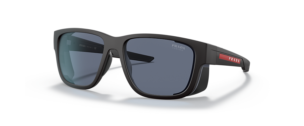 Prada Linea Rossa PS 07WS Black Rubber Sunglasses Prada Linea Rossa PS 07WS Black Rubber Sunglasses