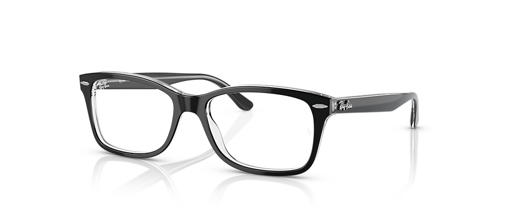 Ray-Ban RB5428 Optics Black On Transparent Frames
